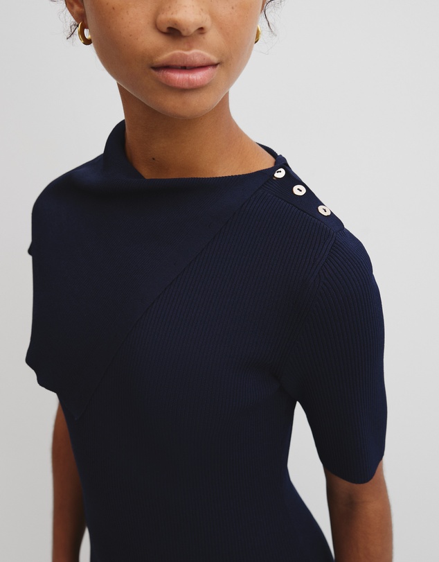 Country Road - Trim Detail Knit Dress