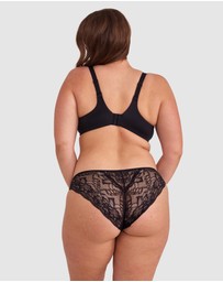 Bras N Things - Smooth Comfort Lace Bikini Knicker - Black
