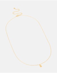 Lovisa - Waterproof Gold Plated Stainless Steel Mini Bubble Letter S Necklace