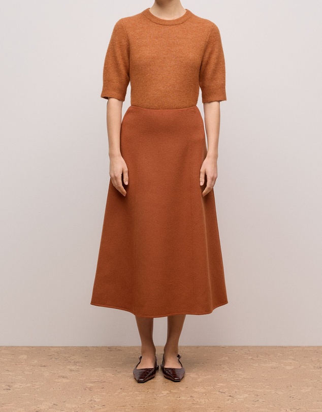 Trenery - Double Faced Wool Skirt in Sierra