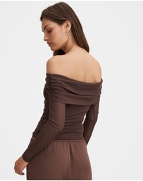 Forever New - Gigi Mesh Twist Bardot Top