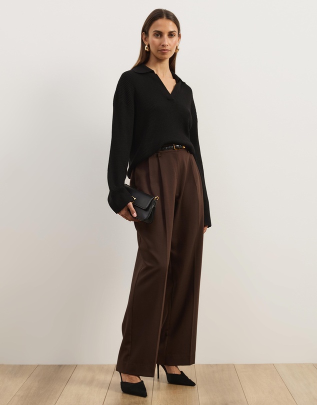 Atmos&Here - Eden Rib Collar Knit