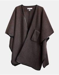 Morgan & Taylor - Jane Bias-Edged Poncho Chocolate Brown
