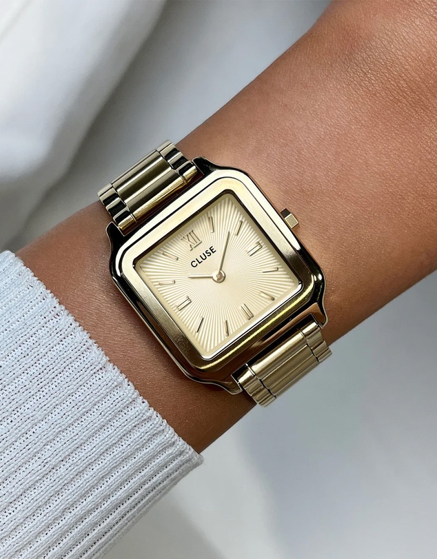 Cluse - Gracieuse Watch Steel, Sunray Textured, Gold Colour