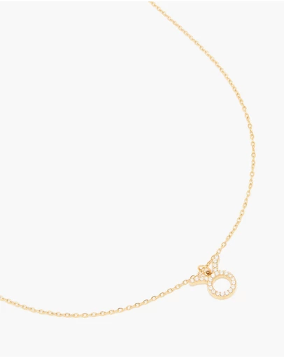 Lovisa - Waterproof Gold Plated Stainless Steel Cubic Zirconia Taurus Zodiac Sign Necklace