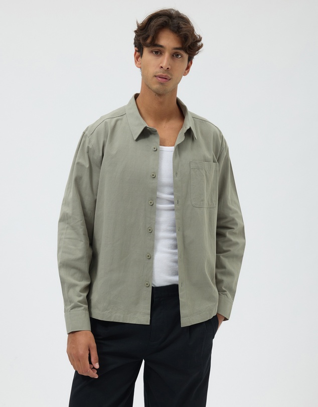 AERE - Boxy Fit Cotton Overshirt