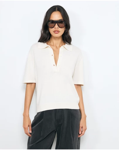 AERE - Aimee Relaxed Fit Knit Polo