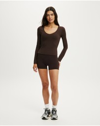 Cotton On Body Active - Ultra Soft Scoop Neck Long Sleeve Top