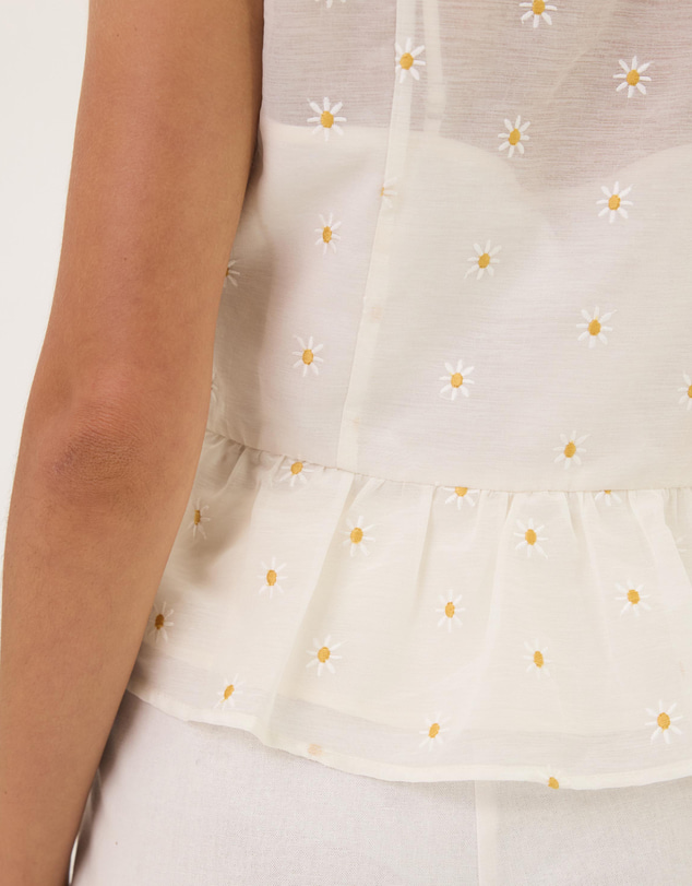 Atmos&Here - Lila Babydoll Floral Organza Top