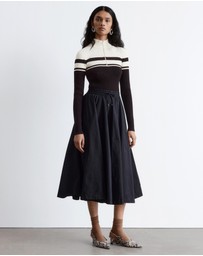 & Other Stories - Leather Wedge Slingback Pumps