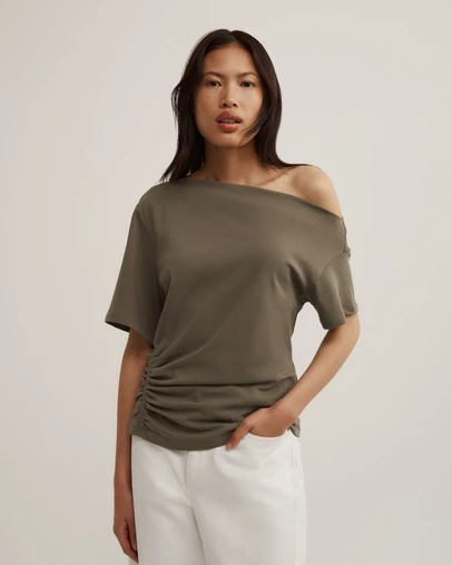 Witchery - Ruched Asymmetric T-shirt