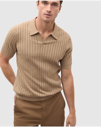 Seed Heritage - Stripe Cotton Knit Polo