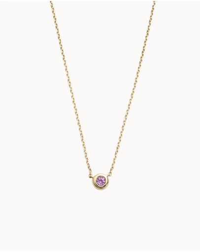 Kirstin Ash - Petite Birthstone Necklace February Amethyst