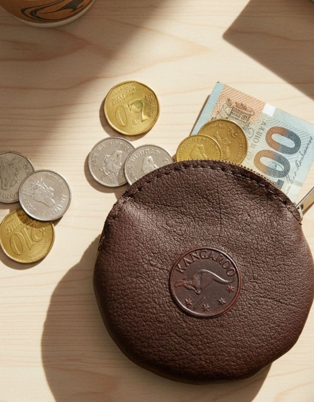 Jacaru - Jacaru 5535 Coin Purse Round, Kangaroo Leather
