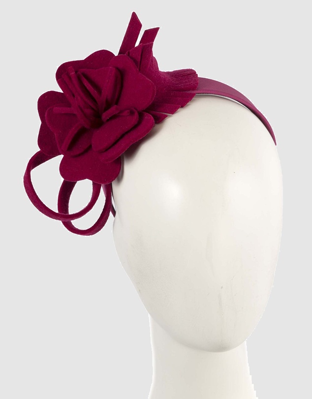 Max Alexander - Felt Magenta Flower Fascinator
