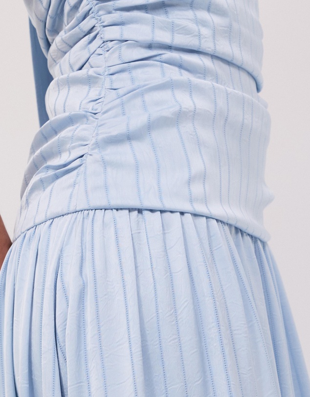 Calli - Sayer Satin Midi Halter Dress