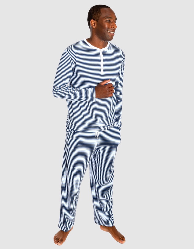 Sant And Abel - Men's Marina Jersey Stripe Henley Top