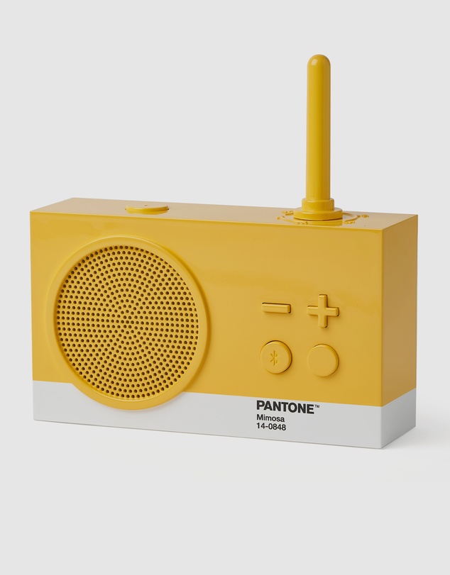 Lexon - Lexon GIFT Set PANTONE - Includes Mino+ Mini Speaker, Flip Classic Clock, Mina M Lamp, Thykho 3 Speaker - Yellow