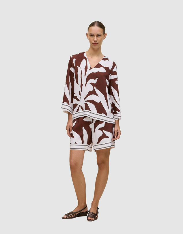Trenery - Wakame Border Stripe Relaxed Short