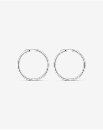 Michael Hill - Hoop Earrings with Cubic Zirconia in Sterling Silver