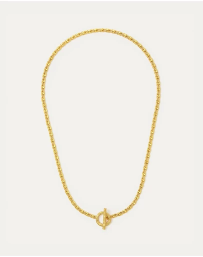 Ottoman Hands - Thea Snake Chain Necklace with T-Bar