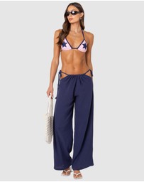 EDIKTED - Leoni Side Tie Cotton Gauze Pants