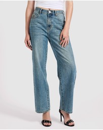 ONE TEASPOON - Baxters Mid Waist Wide Leg Denim Jeans