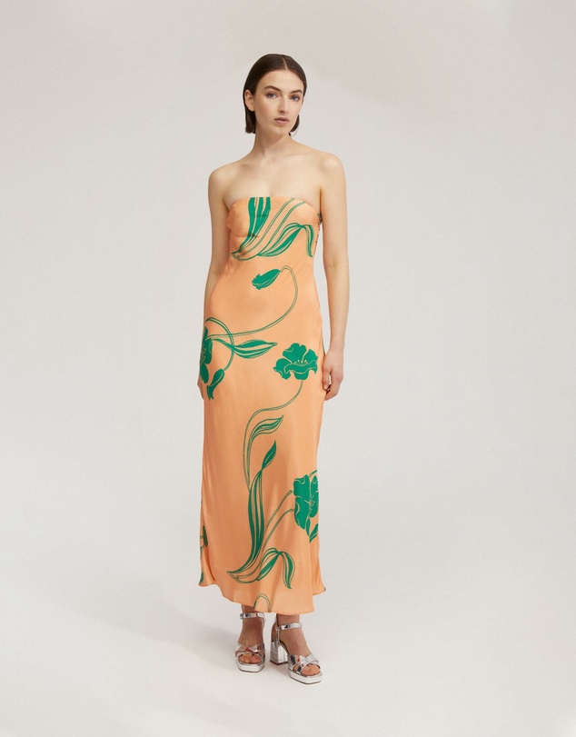 Oxford - Rio Strapless Printed Dress