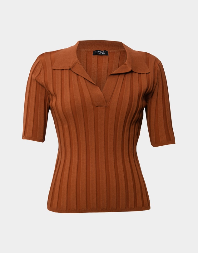 Forcast - Manhattan Polo Knit Top