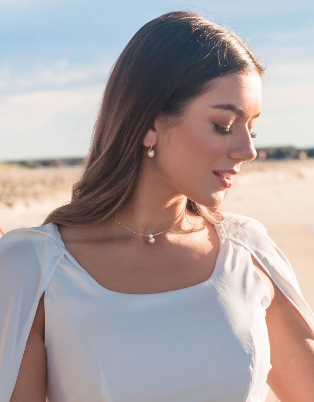 Georgini - GEORGINI OCEANS NOOSA FRESHWATER PEARL NECKLACE GOLD