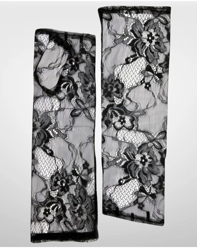 DENTS - Lace Fingerless Elbow-Length Gloves