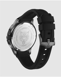 Plein Sport - PLEIN CITY RUSH 45mm Black dial and Black Silicone Strap
