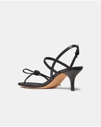 Kate Spade - Loop Smooth Leather Kitten Heel Sandals