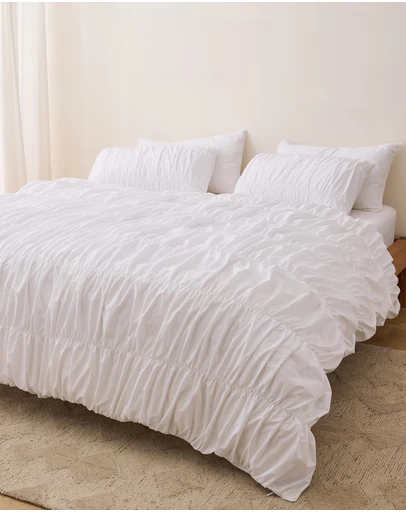 Sheet Society - Sofia Ruched Cotton Quilt Cover Set