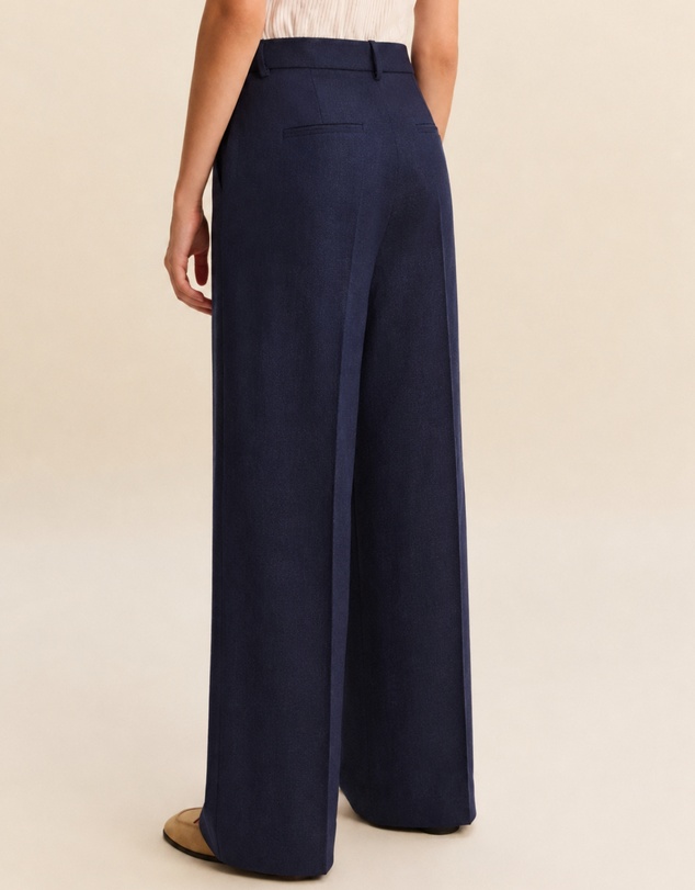Emme - Navy Tailored Trousers