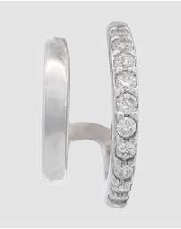 Georgini - GEORGINI MIDNIGHT VELVET RATRI DOUBLE EARRING SILVER