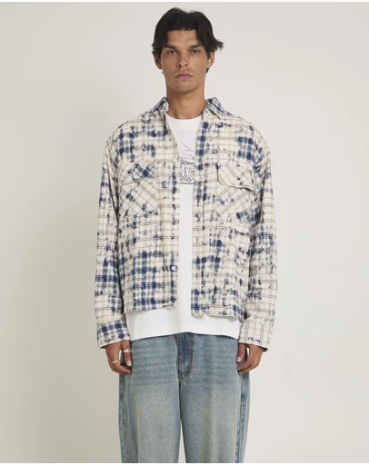 Insight - Bleached Flannel Long Sleeve Shirt
