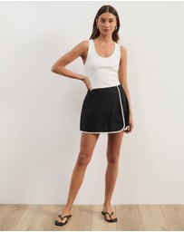 Atmos&Here - Annie Linen Blend Wrap Skort