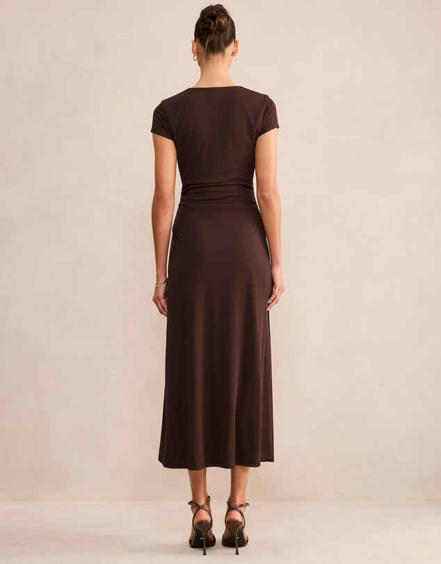Forever New - Alexandra V-Neck Mesh Midi Dress
