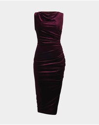 Forcast - Cory Draped Midi Dress