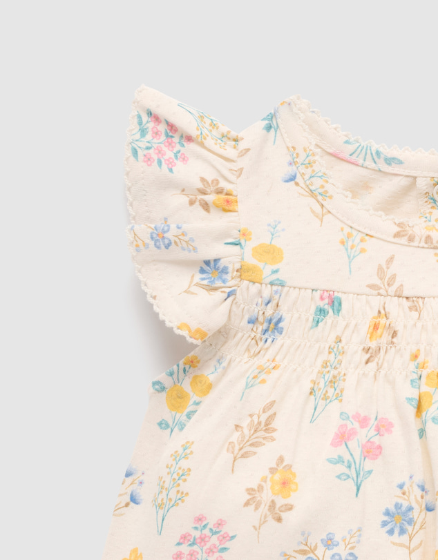 Purebaby - Shirred Romper-Kids-Babies