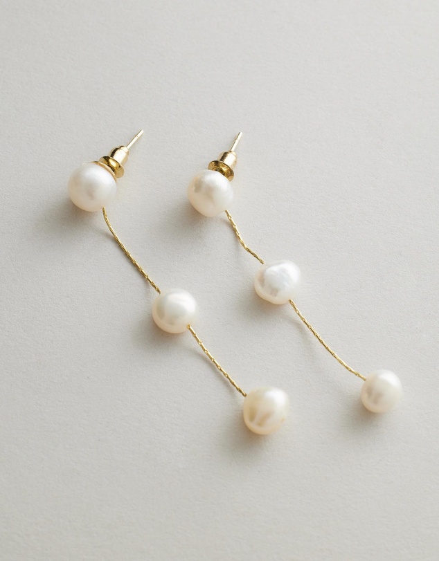 Moira Hughes - The White Label - The Alice Pearl Drop Earrings
