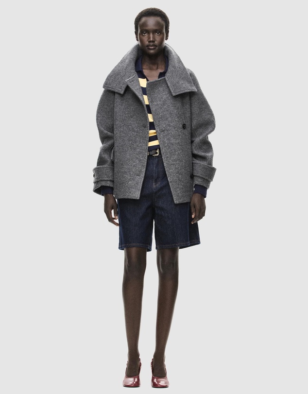 M.N.G - Wool Funnel-Neck Coat