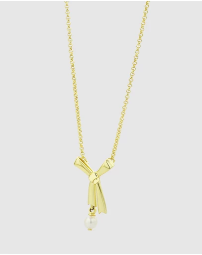 Karen Walker - Pearl Bow Necklace 45cm