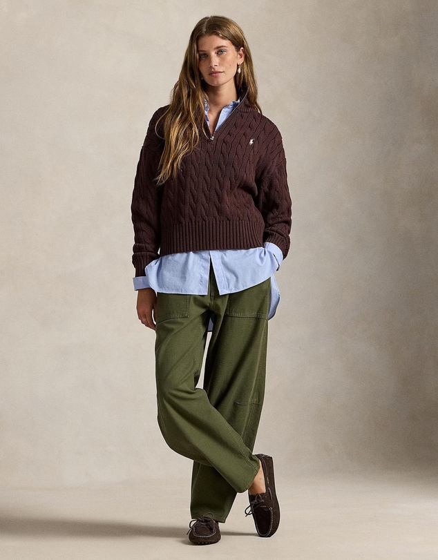 Polo Ralph Lauren - Cable-Knit Cotton Quarter-Zip Sweater