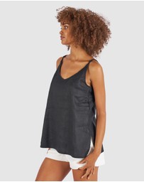 CAMIXA - CAMI-V linen Camisole Top