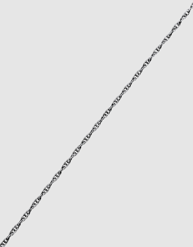 Kuzzoi - ICONIC EXCLUSIVE - Twisted Helix Chain Necklace in Oxidised 925 Sterling Silver