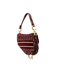 Pre-Loved by Azura Reborn - Pre-Loved Oblique Embroidered Velvet Saddle Bag