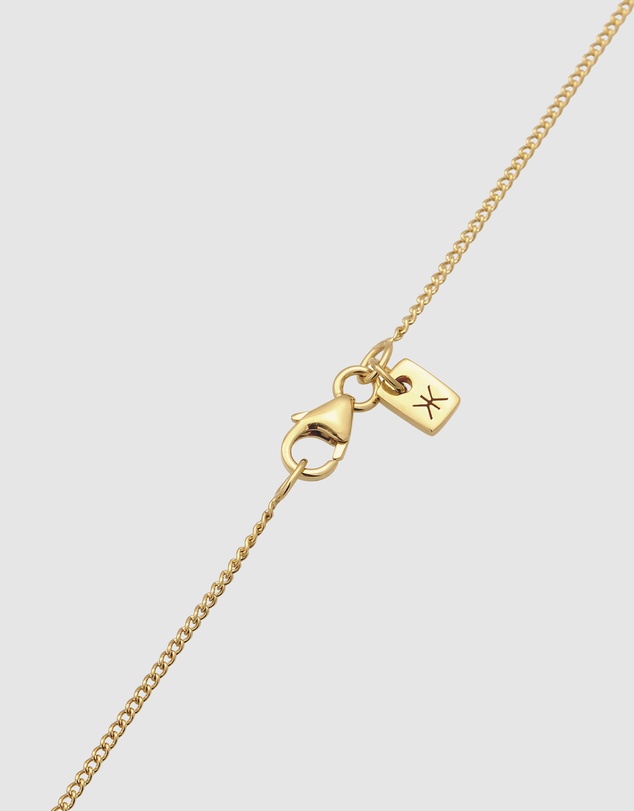 Kuzzoi - ICONIC EXCLUSIVE - Enamel Octagon Pendant Necklace in Gold-Plated 925 Silver