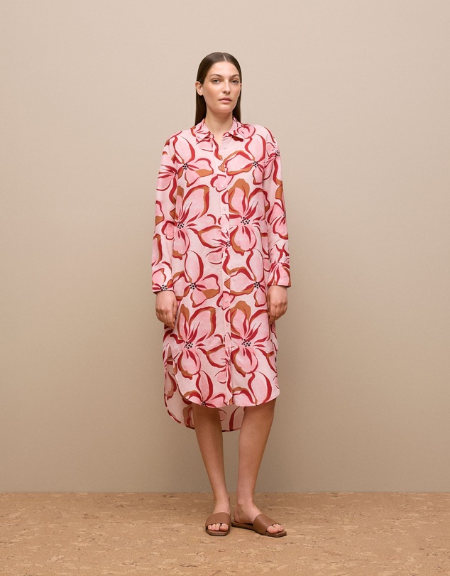 Trenery - Peony Relaxed Shirt Dress in Soft Pink